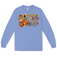 Colony Blue little pumpkin with a lot of spice Long Sleeve Tee - CowGirlArtShop