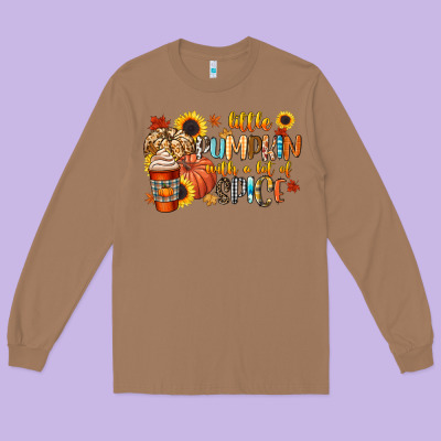 Little Pumpkin With A Lot Of Spice Long Sleeve Tee Designed By Cowgirlartshop