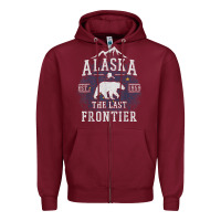 Burgundy alaska the last frontier shirt   adventure alaskan home gift t shirt Zipper Hoodie - lanVoArt