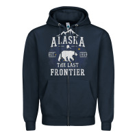Navy alaska the last frontier shirt   adventure alaskan home gift t shirt Zipper Hoodie - lanVoArt