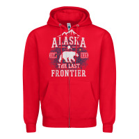 Red alaska the last frontier shirt   adventure alaskan home gift t shirt Zipper Hoodie - lanVoArt