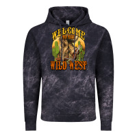 Cloud Black Welcome to the wild west Cowboy boots Vintage Hoodie - HowdyJamesFarm