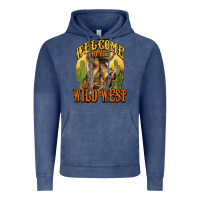 Vintage Denim Welcome to the wild west Cowboy boots Vintage Hoodie - HowdyJamesFarm