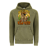 Vintage Olive Welcome to the wild west Cowboy boots Vintage Hoodie - HowdyJamesFarm