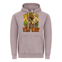 Vintage Zinc Welcome to the wild west Cowboy boots Vintage Hoodie - HowdyJamesFarm