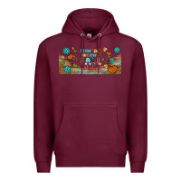 Burgundy i think i love fall most of all libbey glass Premium Hoodie - BundleAndBundleShop