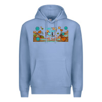 Colony Blue i think i love fall most of all libbey glass Premium Hoodie - BundleAndBundleShop