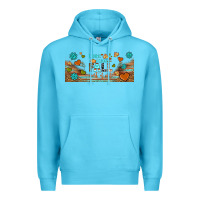 Ocean Blue i think i love fall most of all libbey glass Premium Hoodie - BundleAndBundleShop