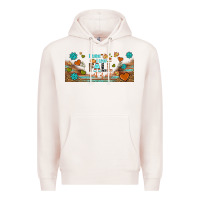 Pale Pink i think i love fall most of all libbey glass Premium Hoodie - BundleAndBundleShop