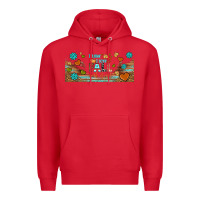 Red i think i love fall most of all libbey glass Premium Hoodie - BundleAndBundleShop