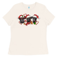 Bone Christmas Black Angus Cows Ladies Tee - LillyAllenDesigns