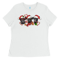 White Christmas Black Angus Cows Ladies Tee - LillyAllenDesigns