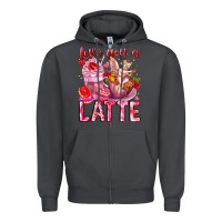 Smoke Love You Latte Valentine Cupid Zipper Hoodie - CowhideDigitalArt