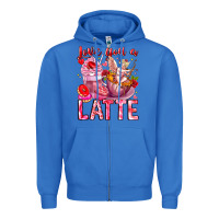 True Royal Love You Latte Valentine Cupid Zipper Hoodie - CowhideDigitalArt