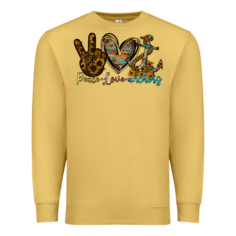 Peace Love Anchors Premium Sweatshirt by RacoonDesign | Teevron