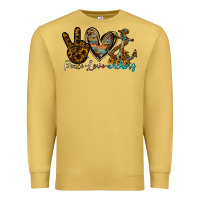 Antique Gold peace love anchors Premium Sweatshirt - RacoonDesign