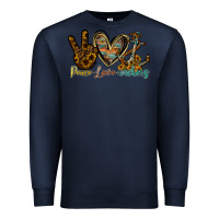 Navy peace love anchors Premium Sweatshirt - RacoonDesign