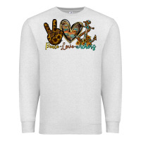 Oatmeal Heather peace love anchors Premium Sweatshirt - RacoonDesign