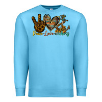 Ocean Blue peace love anchors Premium Sweatshirt - RacoonDesign
