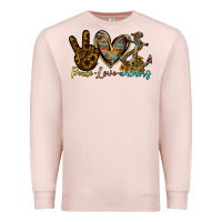 Pale Pink peace love anchors Premium Sweatshirt - RacoonDesign