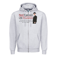 Heather Grey ned ryerson life insurance. groundhog day Zipper Hoodie - lanVoArt