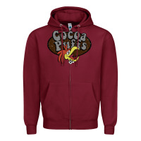Burgundy cuckoo for cocoa puffs Zipper Hoodie - lanVoArt