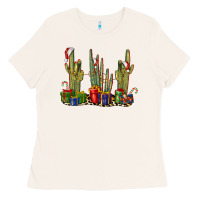 Bone Christmas Cactus Ladies Tee - LillyAllenDesigns
