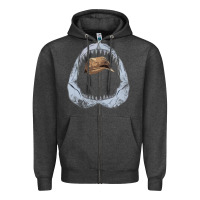 Charcoal Heather here's to swimmin' with bow legged women. Zipper Hoodie - lanVoArt