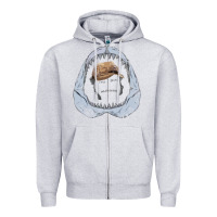 Heather Grey here's to swimmin' with bow legged women. Zipper Hoodie - lanVoArt