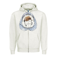 Oatmeal Heather here's to swimmin' with bow legged women. Zipper Hoodie - lanVoArt