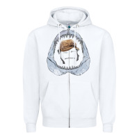 White here's to swimmin' with bow legged women. Zipper Hoodie - lanVoArt