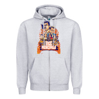 Heather Grey vice principals Zipper Hoodie - lanVoArt