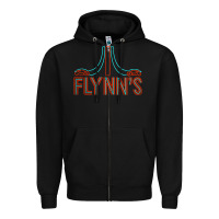 Black flynns place   tron   1980s Zipper Hoodie - lanVoArt