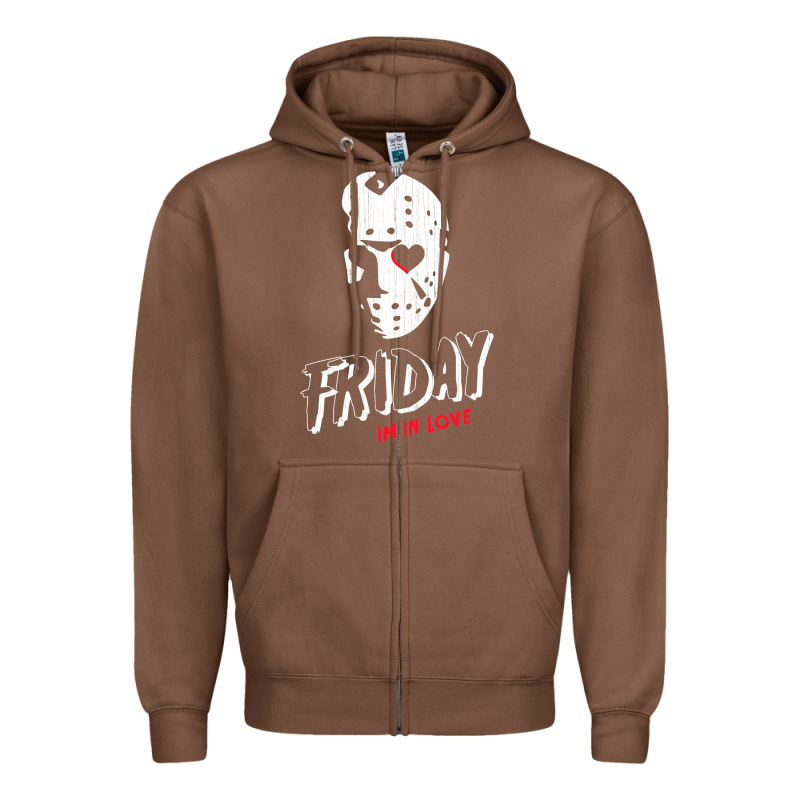 Friday The 13th Friday I'm In Love Vintage Style Horror Halloween T Sh Zipper Hoodie by lanVoArt | Teevron
