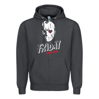 Smoke friday the 13th friday i'm in love vintage style horror halloween t sh Zipper Hoodie - lanVoArt
