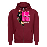 Burgundy frank drebin Zipper Hoodie - lanVoArt