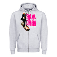 Heather Grey frank drebin Zipper Hoodie - lanVoArt