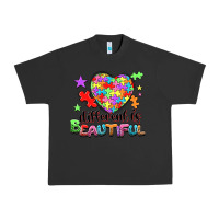 Pigment Black Different is beautiful Urban Heavy Tee - NancyCooperArtShop