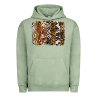 Pigment Oil Green western animal patterns brushstoke Urban Hoodie - BarkalooDesign
