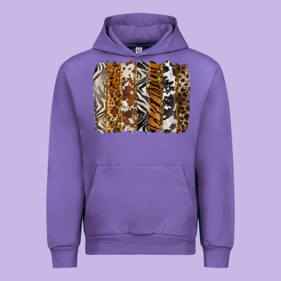 Western Animal Patterns Brushstoke Urban Hoodie Designed By Barkaloodesign