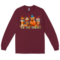 Burgundy tis the season Long Sleeve Tee - CowGirlArtShop