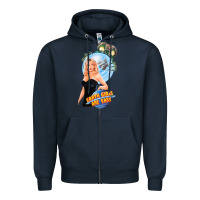 Navy not of this earth girls are easy mixup Zipper Hoodie - lanVoArt