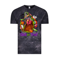 Cloud Black Chick or treat Halloween Vintage Tee - NancyCooperArtShop