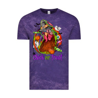 Cloud Purple Chick or treat Halloween Vintage Tee - NancyCooperArtShop