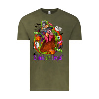 Vintage Olive Chick or treat Halloween Vintage Tee - NancyCooperArtShop