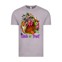 Vintage Zinc Chick or treat Halloween Vintage Tee - NancyCooperArtShop