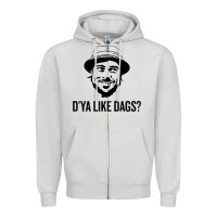 Dove Grey snatch   d'ya like dags. Zipper Hoodie - lanVoArt