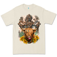 Bone Western Heifer Cow with crosses Premium Tee - LillyAllenDesigns