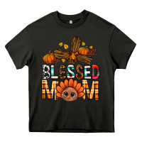 Asphalt Western Blessed Mom With Cross Heavy Core Tee - BundleAndBundleShop