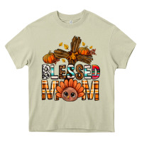 Mossy Western Blessed Mom With Cross Heavy Core Tee - BundleAndBundleShop